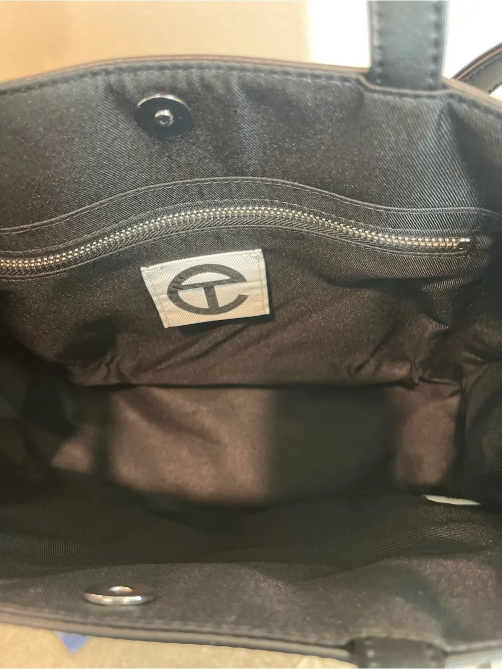 Telfar Black Interior Logo Tote